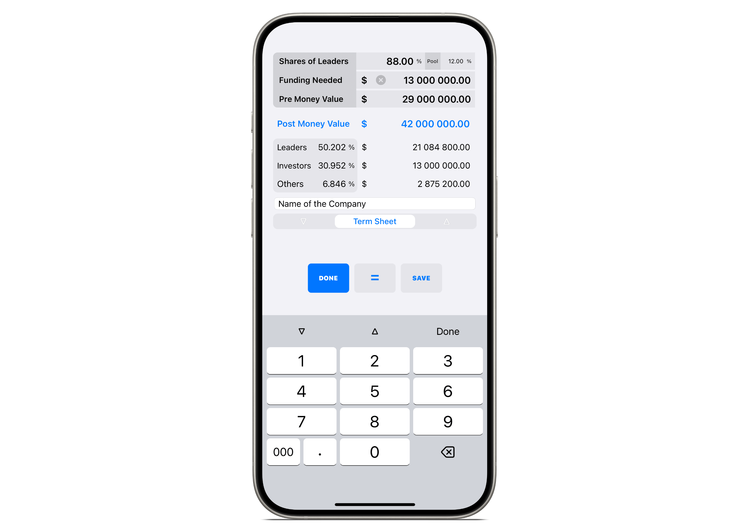  Venture capital app for financing Startups 